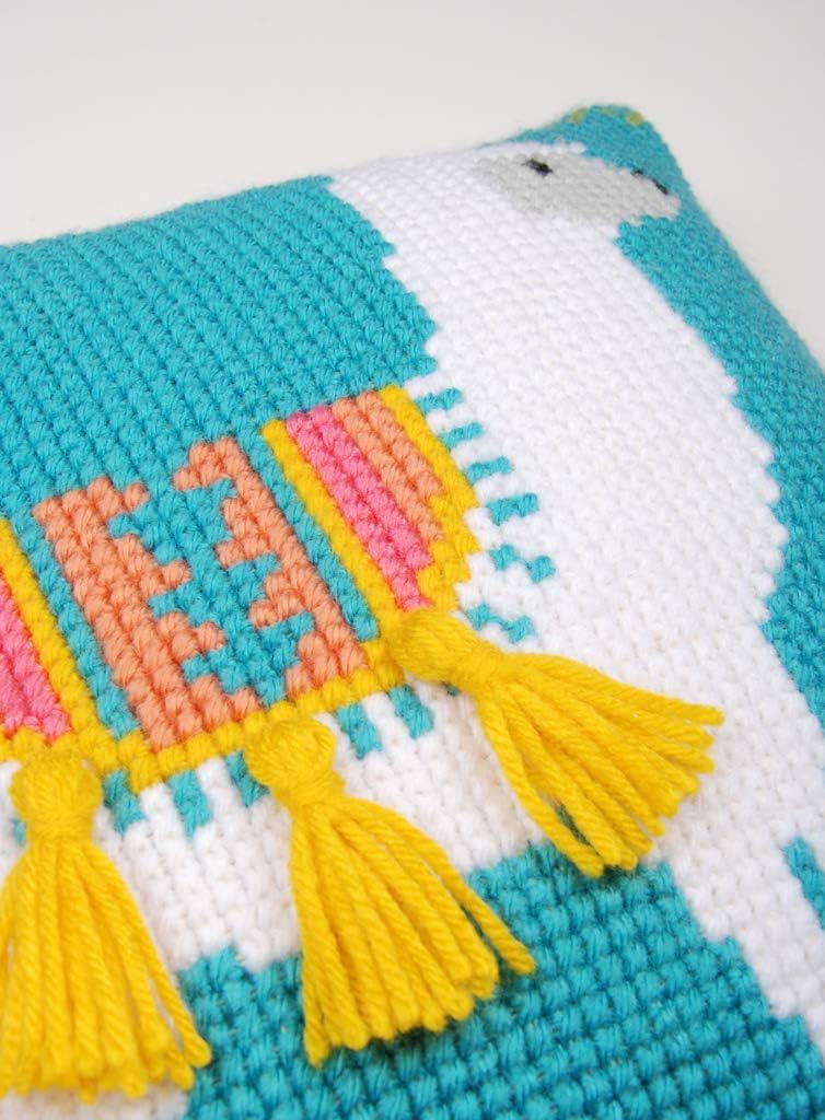 Llama Printed Chunky Cross Stitch Cushion Front Kit