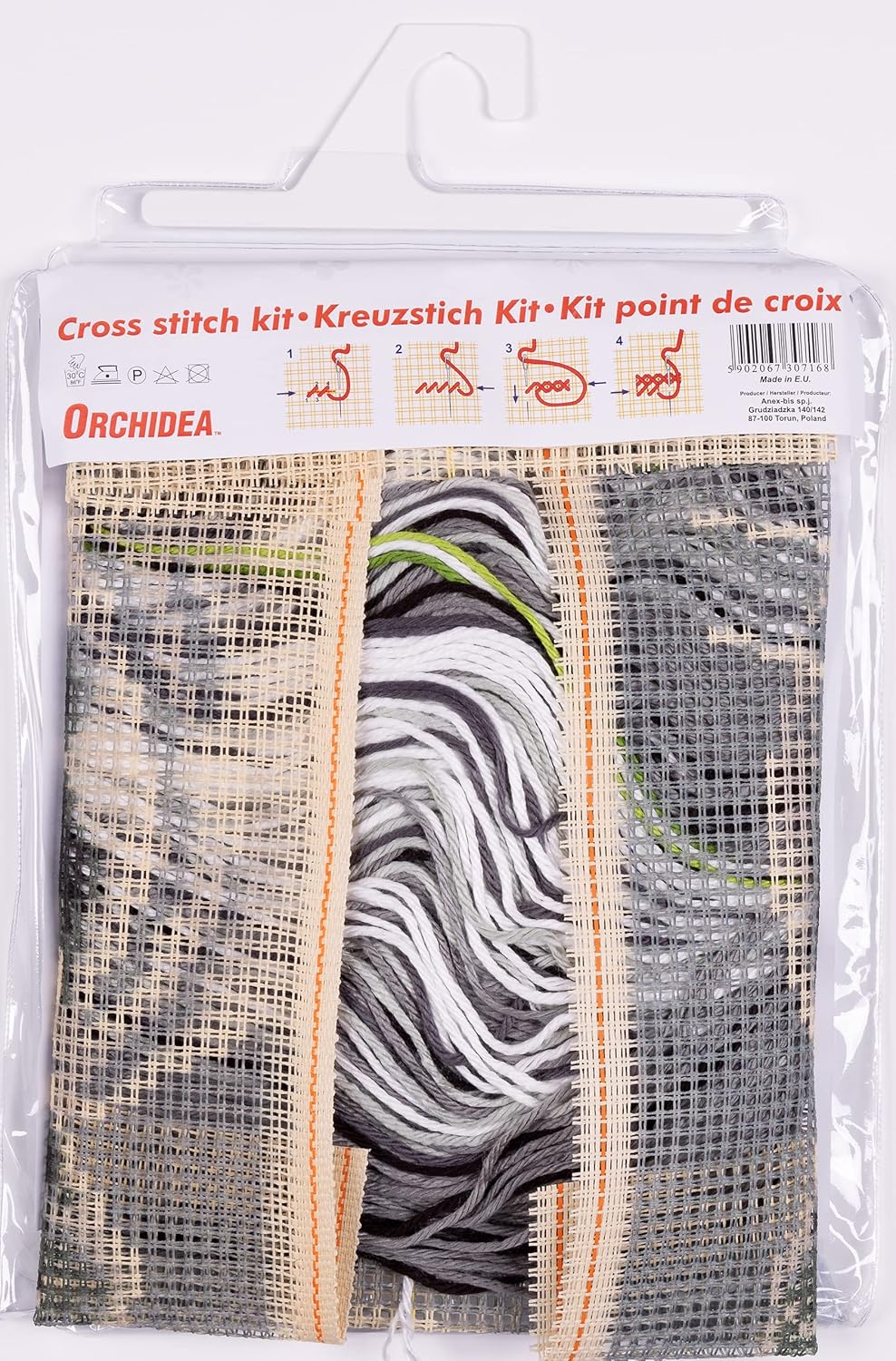 White Tiger Chunky Cross Stitch Cushion Front Kit 9531