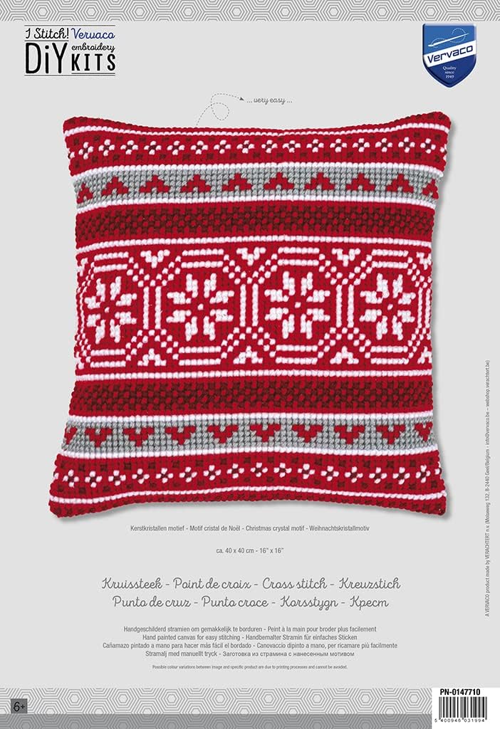 Xmas Crystal Design Chunky Cross Stitch Kit 40x40cm