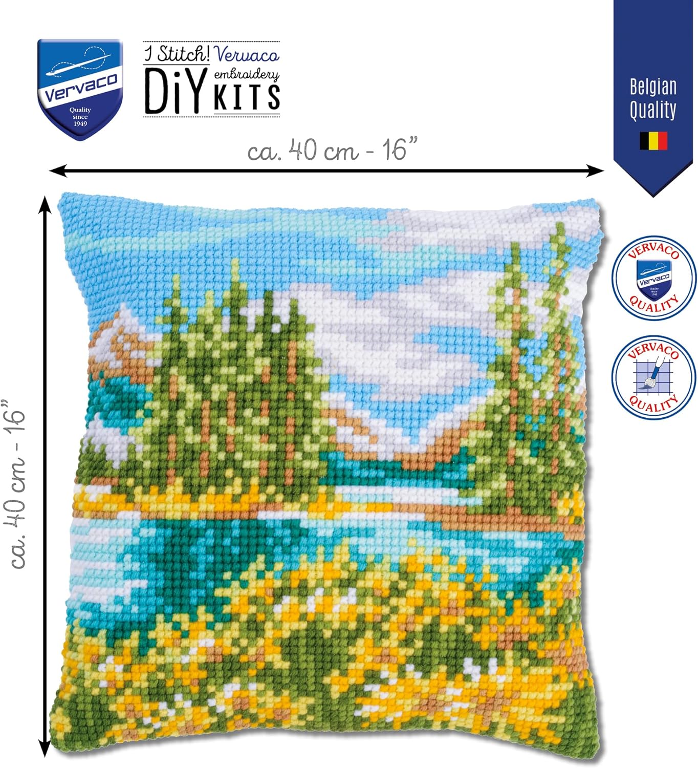 Landscape Printed  Chunky Cross Stitch Kit by Vervaco