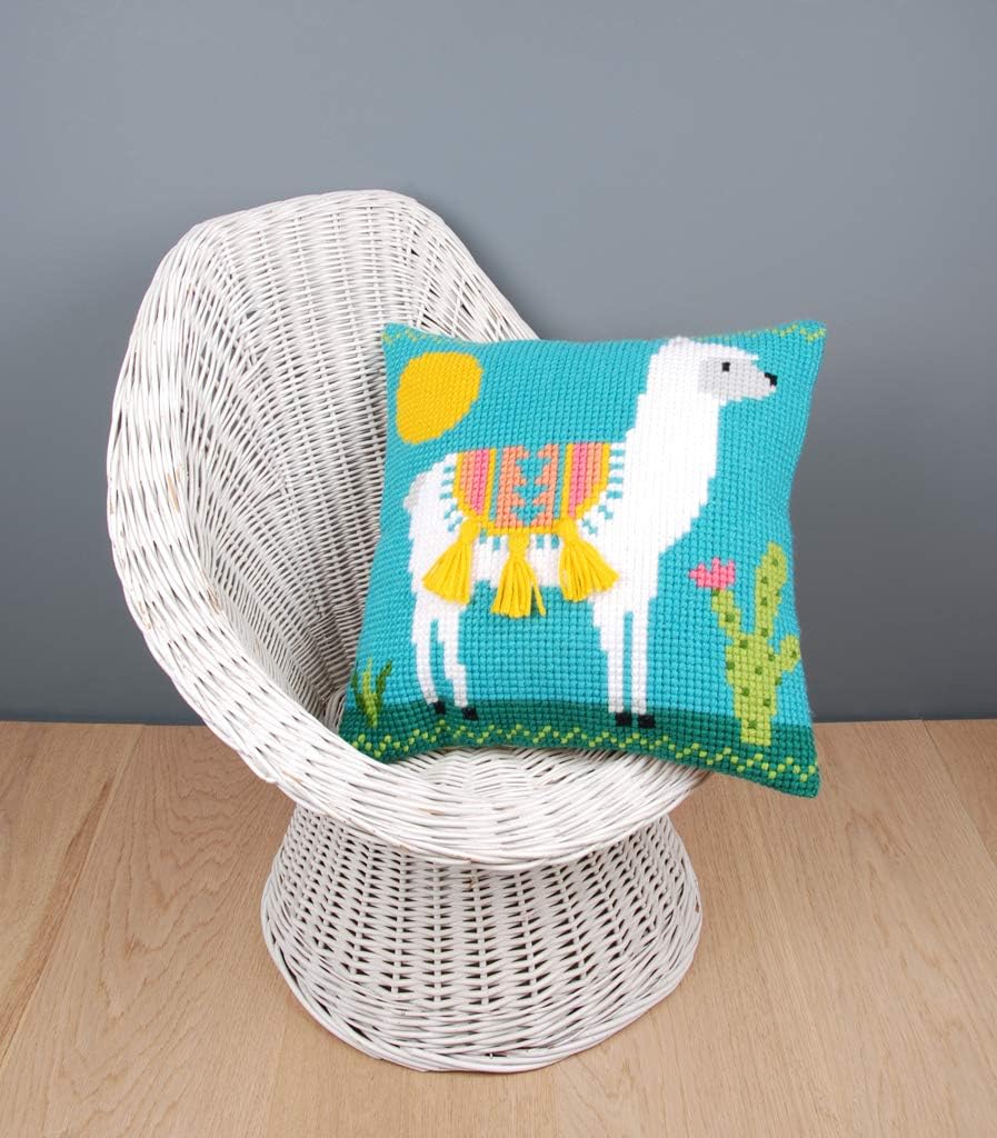 Llama Printed Chunky Cross Stitch Cushion Front Kit