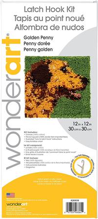 Golden Penny 12x12" Latch Hook Kit by Caron
