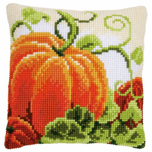Pumpkins ~  Chunky Cross Stitch Cushion Front Kit