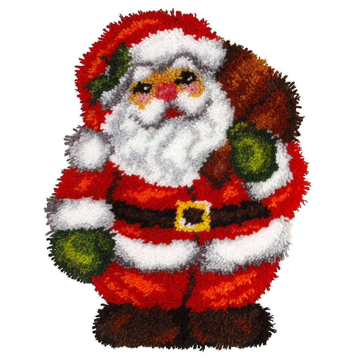 Santa(Shaped) Latch Hook Cushion Front Kit. Orchidea, 35x46cm