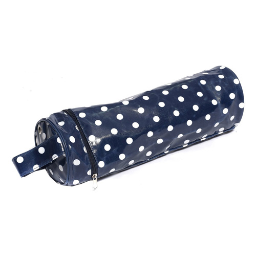 Vinyl Yarn & Needle Holder - Navy Spot