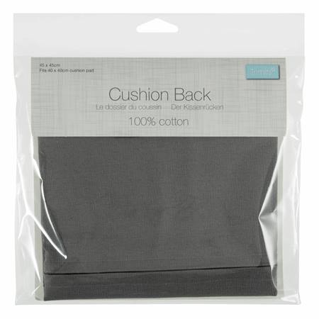 GREY Cushion back with zipper cushion backer Use with a 40x40cm