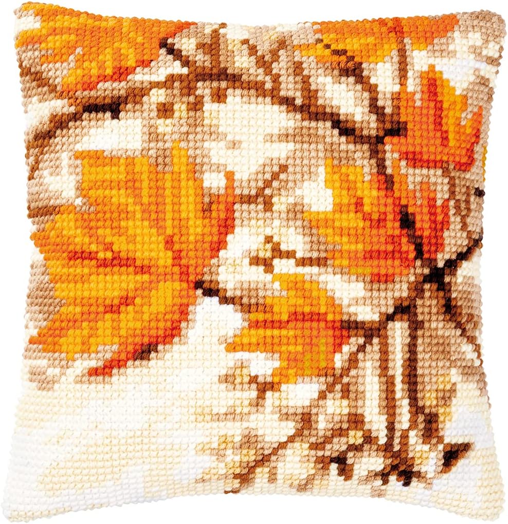 Autumn Leaves Chunky Cross Stitch Cushion Front Kit