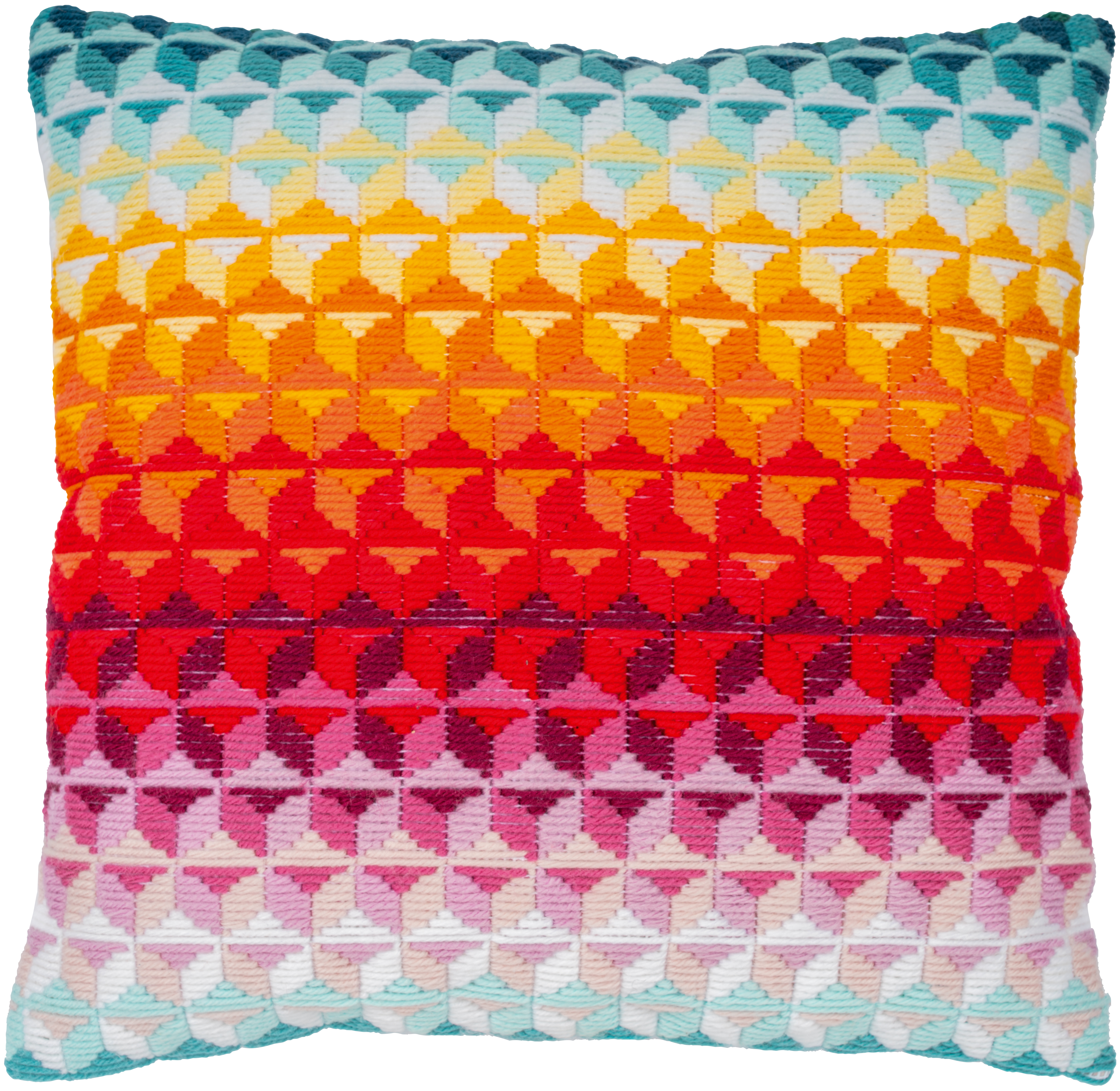 Modern Longstitch Kit, Chunky yarns by Vervaco 40x40cm Cushion F