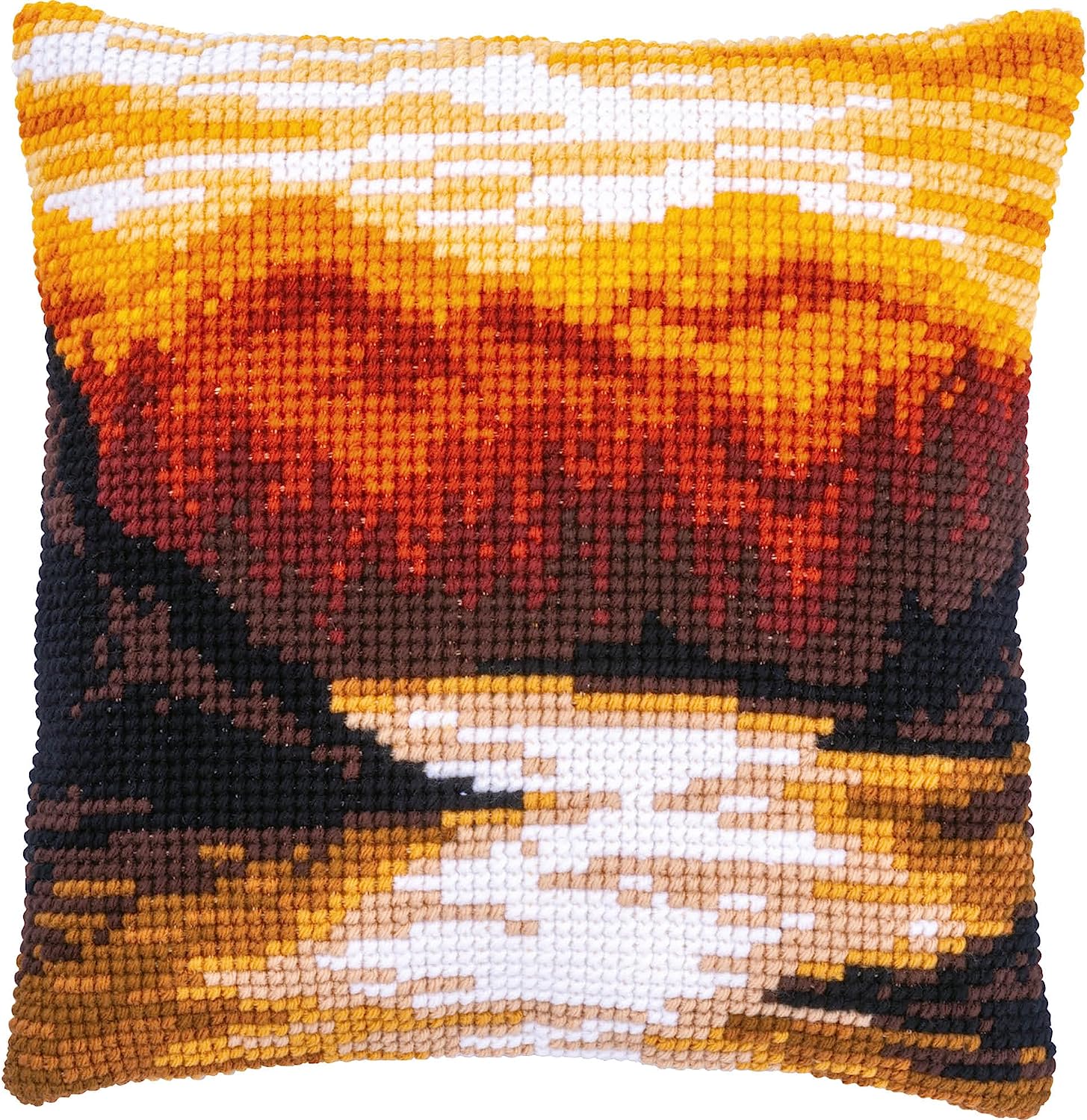 Chunky Cross Stitch Printed Cushion Front Kit Vervaco - Mountain