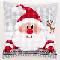 Funny Santa Chunky Cross Stitch cushion Front Kit 139