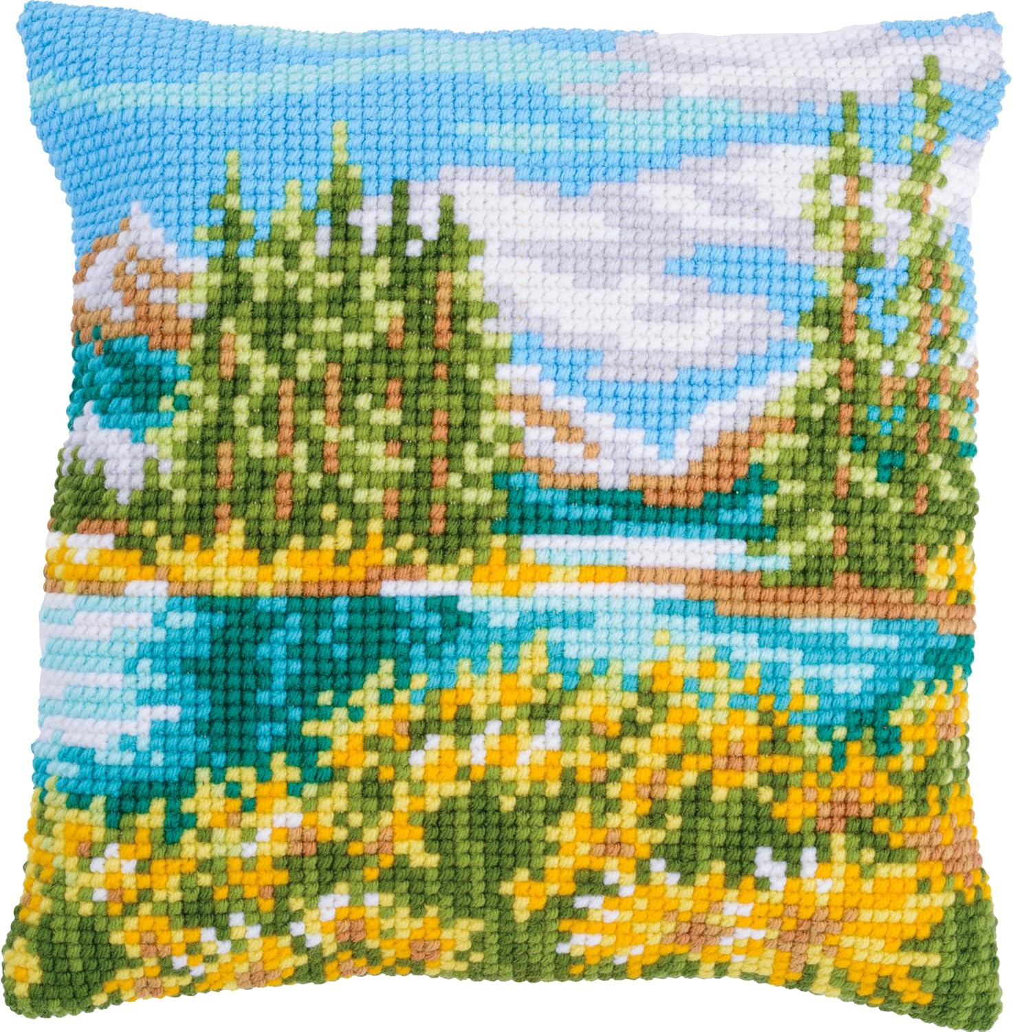Landscape Printed  Chunky Cross Stitch Kit by Vervaco