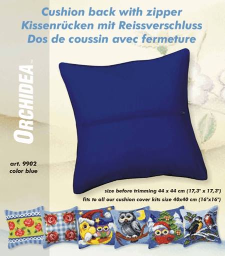 Dark Blue Orchidea Cushion backer 40x40cm approx