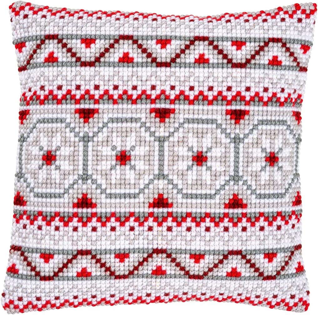 Norwegian Motif Vervaco Chunky Cross Stitch Cushion Front Kit