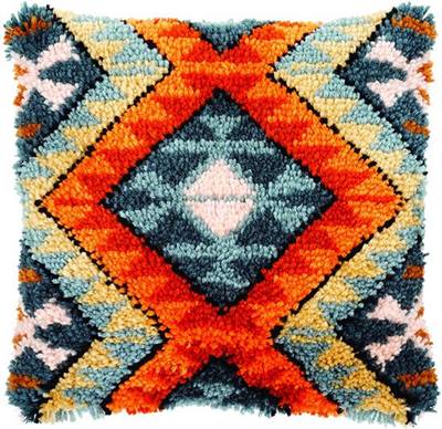 Boho Ethnic Latch Hook cushion Front kit