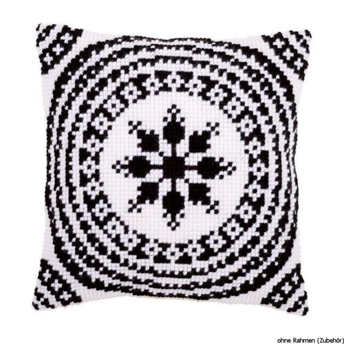 White & Black Printed Chunky Cross Stitch Kit 40x40cm
