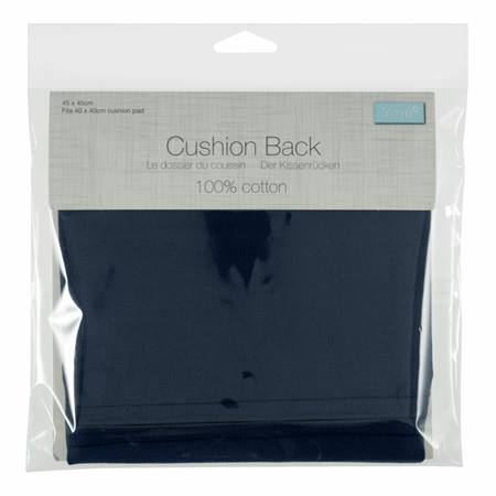 NAVY Cushion back with zipper cushion backer Use with a 40x40cm