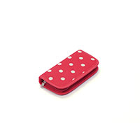 Red Polkadot  patterned Material Crochet Hook Set c/w 14 differ