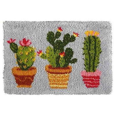 Cactus Latch Hook Rug Making Kit. Orchidea, 50x74cm Pr