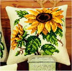 Sunflowers Chunky Cross Stitch Cushion Fron Kit Vervaco