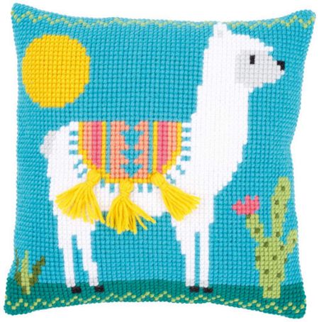 Llama Printed Chunky Cross Stitch Cushion Front Kit