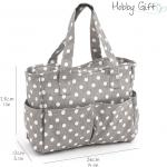 Grey Polka Dot PVC Craft Bag