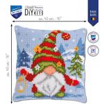 Chunky Cross Stitch Cushion Front Kit - New Gnome 40x40cm