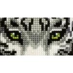 White Tiger Chunky Cross Stitch Cushion Front Kit 9531