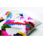 Vervaco Latch Hook & Chain Stitch Cushion Kit. Printed canvas c/