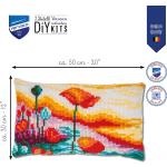 Poppy Landscape Chunky Cross Stitch Cushion Front Kit 50x30cm