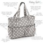 Grey Polka Dot PVC Craft Bag