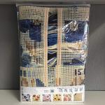 Blue Flowers  ~  Chunky Cross Stitch Cushion Front Kit