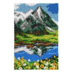 Mountains Latch Hook Rug Making Kit. Orchidea, 50x74cm Pr