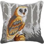 Owl Chunky Cross Stitch Cushion Front Kit