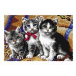 Three Kittens Latch Hook Rug Making Kit. Orchidea, 50x74cm Pr