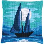 Sailboat Chunky Cross Stitch Cushion Front Kit by Vervaco