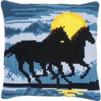 Printed Chunky Cross Stitch Cushion Front Kit Vervaco - Moonligh