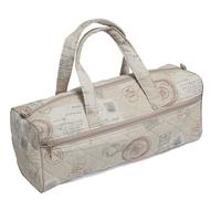 Knitting Bag Sewing Bag with soft handles - Postcard Pattern