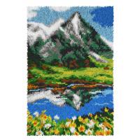 Mountains Latch Hook Rug Making Kit. Orchidea, 50x74cm Pr
