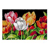 Tulips Latch Hook Rug Making Kit. Orchidea, 50x74cm