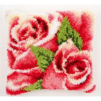 Roses Roses! Latch Hook Cushion Front Kit 40x40cm