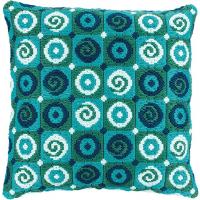Swirls Longstitch chunky cross stitch cushion front kit