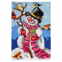 Snowman Latch Hook Rug Making Kit. Orchidea, 50x74cm