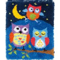 Owls At Night Latch Hok Kit by Vervaco 43x54cm
