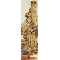 Meerkats Counted Cross Stitch Kit  14x47cm