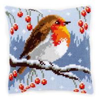 Robin & Berries Chunky Cross Stitch Kit 40x40cm