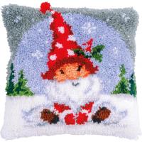 Ice Gnome Latch Hook Cushion Front Kit 40x40cm