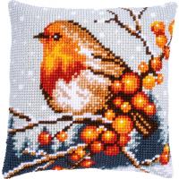 Chunky Cross Stitch Printed Cushion Front Kit Vervaco -Winter Ro