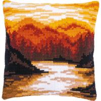 Mountains Chunky Cross Stitch Cushion Front Kit by Vervaco