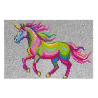 Unicorn Latch Hook Rug Making Kit. Orchidea, 50x74cm