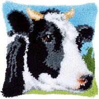 Cow Latch Hook Cushion Front Kit 40x40cm